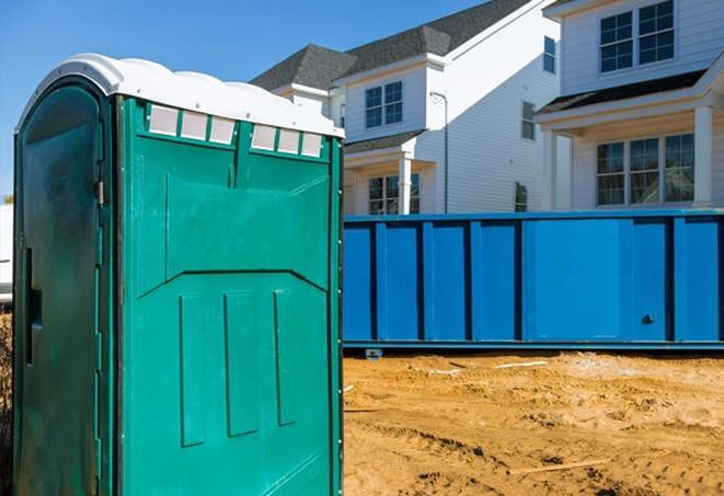 ensuring hygiene on a job site with strategically placed porta potties